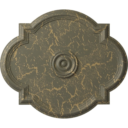 Ekena Millwork Waltz Ceiling Medallion (Fits Canopies up to 5 1/4"), 24"W x 20 1/2"H x 1 1/8"P, Witch Hazel Crackle CM24WAWHC